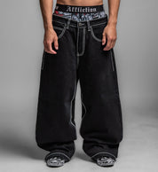Extra Wide Skeleton Wings Denim