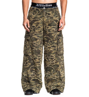 Wide Leg Skull Camo Denim