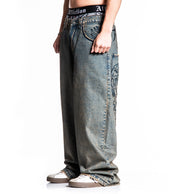 Extra Wide Tribal & Wings Denim