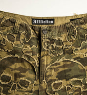 Wide Leg Skull Camo Denim