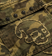 Wide Leg Skull Camo Denim